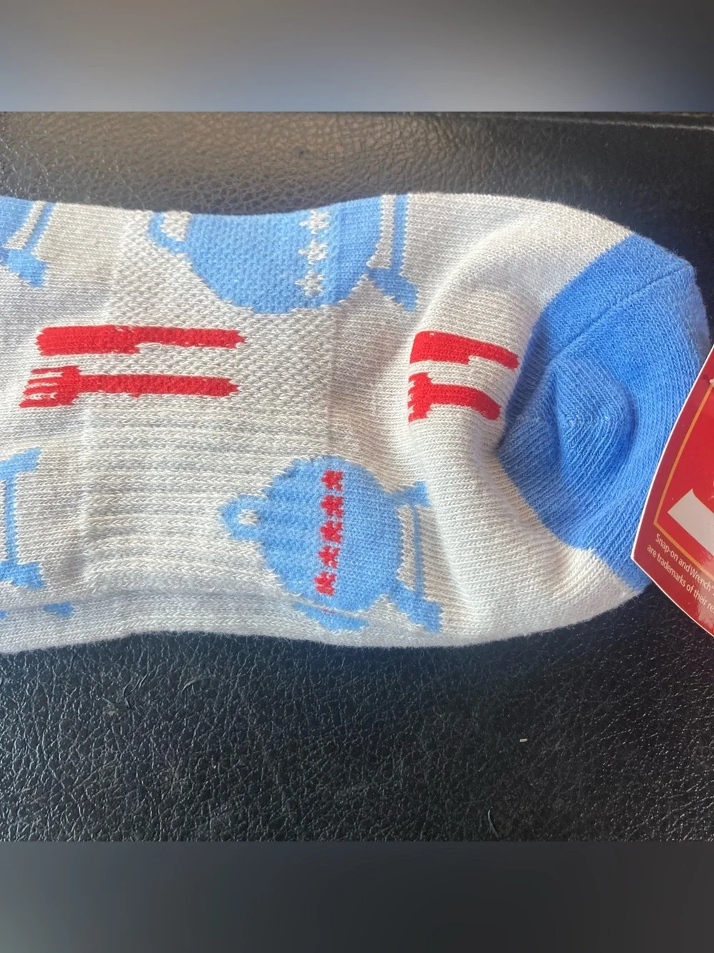 NEW Snap On Tools UNISEX MEDIUM BBQ GREY COTTON ANKLE SOCKS Garage Mechanic